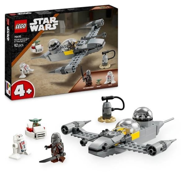 LEGO Star Wars: Mandalorianeren 75410 Mando og Grogus N-1 Starfighter - Spil for aldre 4