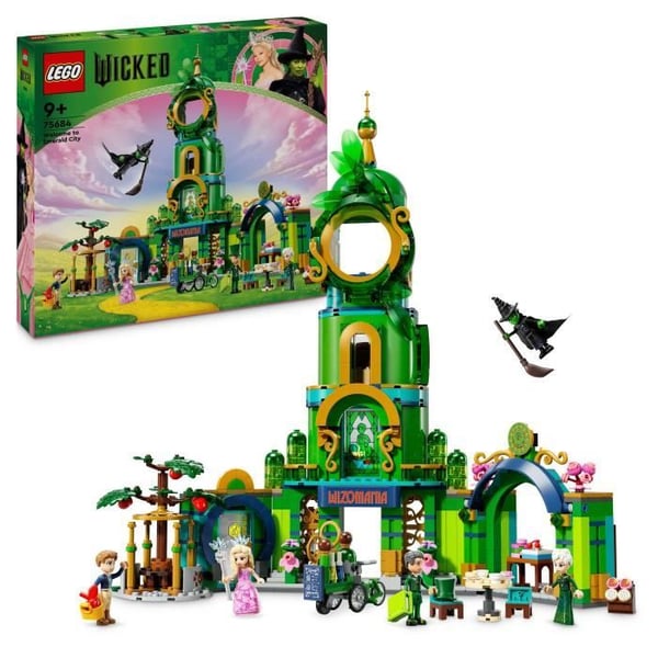 LEGO Wicked 75684 Velkommen til Emerald City - Samlerlegetøj med Glinda og Elphaba