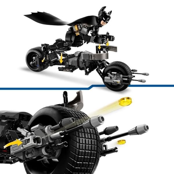 LEGO DC Batman 76273 Bygbar Batman Minifigur og Bat-Pod Motorcykel