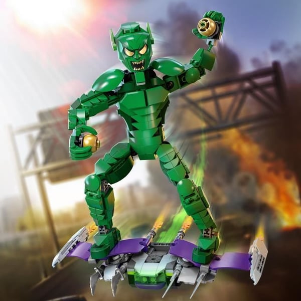 LEGO Marvel 76284 Green Goblin Bygbar Minifigur Superheltelegetøj til Børn