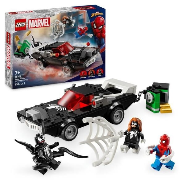 LEGO Marvel 76309 Spider-Man vs. Venom Speedster - Byggelegetøj fra 7 år