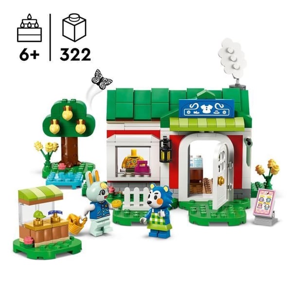 LEGO Animal Crossing 77055 Fairy Fingers Sisters' Klädbutik - Leksak för 6-åringar
