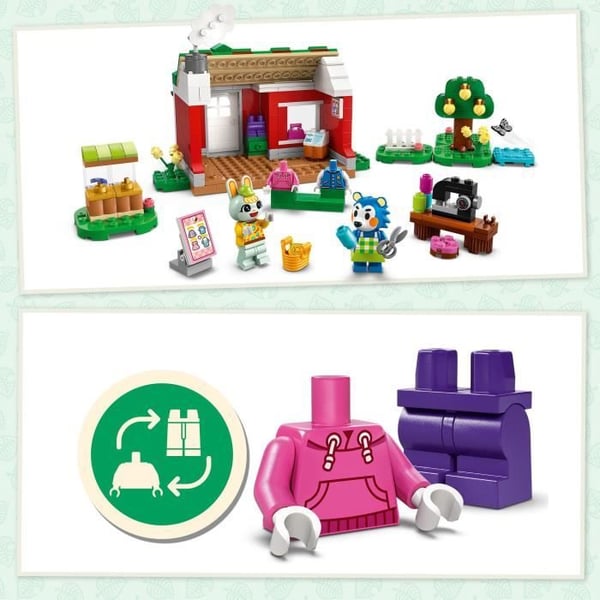LEGO Animal Crossing 77055 Fairy Fingers Sisters' Klädbutik - Leksak för 6-åringar