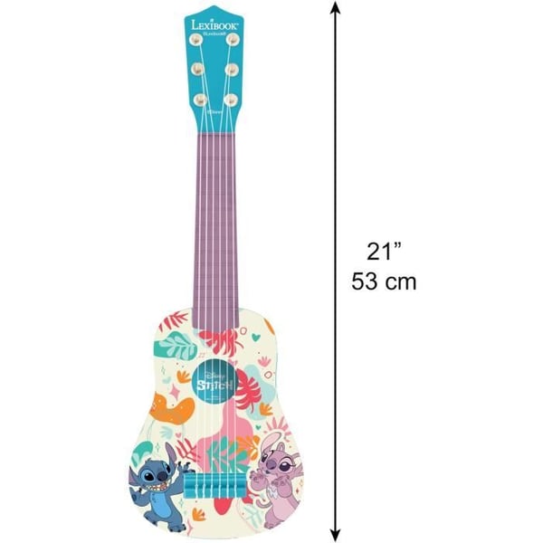 Lexibook - Min Første Stitch Guitar - 53cm - Læringsvejledning inkluderet