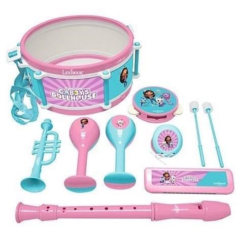 Lexibook - Gabby og det Magiske Hus Musiksæt - 7 instrumenter - Opbevaring i trommen