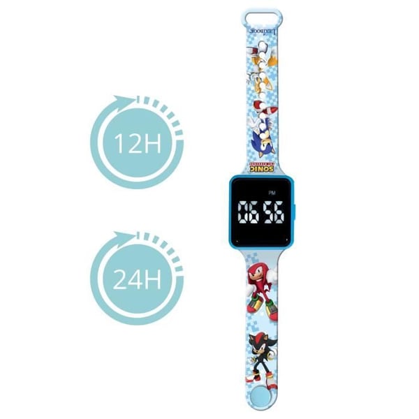 Lexibook - Sonic - Uppkopplad LED-klocka - Justerbart armband