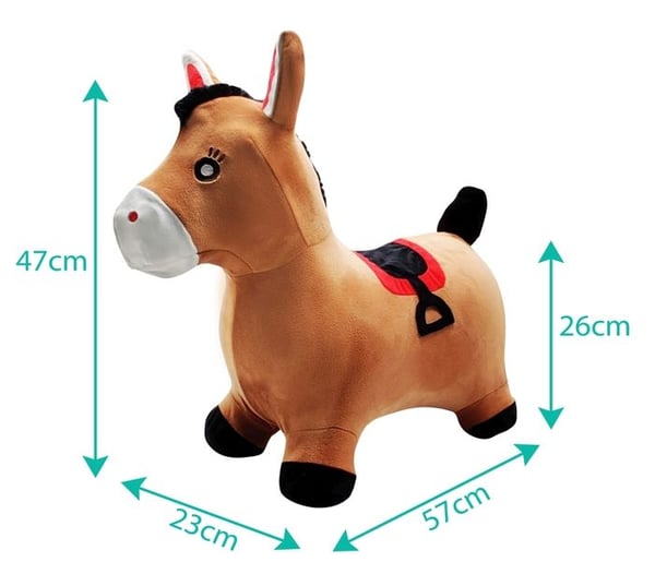 Ride-on - LEXIBOOK - Puhallettava pehmoleluhyppyhevonen - 2-in-1-malli - Irrotettava päällinen - Lapsille