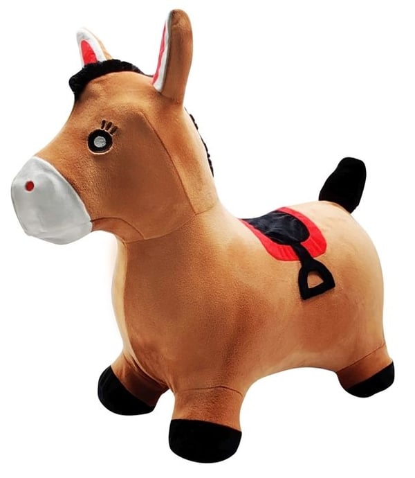 Ride-on - LEXIBOOK - Puhallettava pehmoleluhyppyhevonen - 2-in-1-malli - Irrotettava päällinen - Lapsille