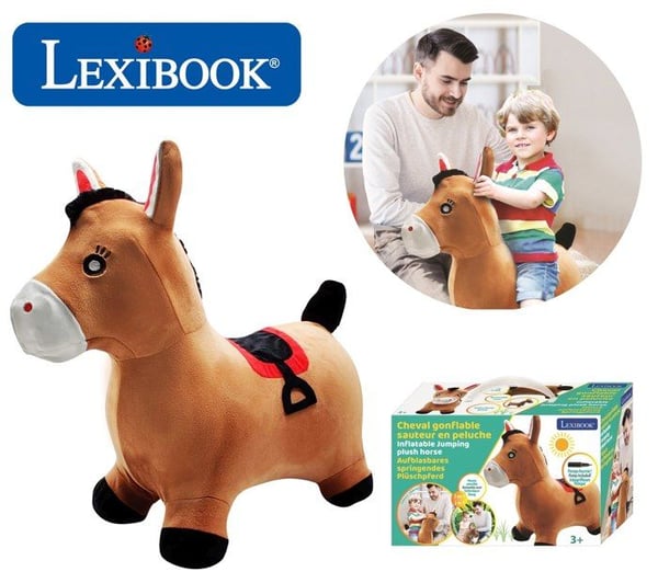 Ride-on - LEXIBOOK - Oppustelig hoppehest i plys - 2-i-1 design - Aftageligt betræk - Til børn Ride-on - LEXIBOOK - Oppustelig hoppehest i plys - 2-i-1 design - Aftageligt betræk - Til børn