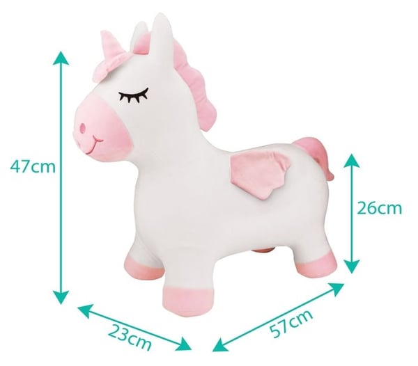 Ride-on - LEXIBOOK - Puhallettava hyppivä yksisarvinen pehmolelu - Irrotettava päällinen - Lapsille 3 vuotta ja vanhemmille