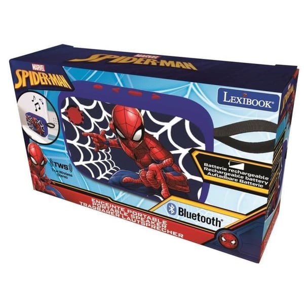 Bærbar Spider-Man Bluetooth-højttaler med stoffinish