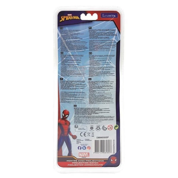 Spider-Man digital projektionsklocka - LEXIBOOK - 20 bilder - Justerbar rem - Från 3 år