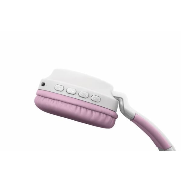 LEXIBOOK 2-i-1-hörlurar med kattöron – Bluetooth 5.0 – Rosa – För barn från 4 år