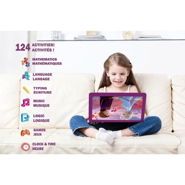 Frozen Kaksikielinen Opetustietokone - LEXIBOOK - 124 aktiviteettia