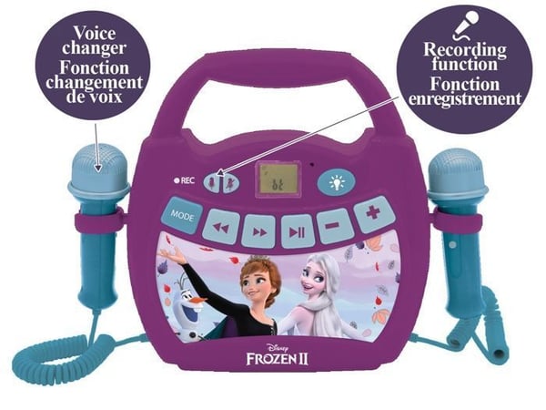 Frozen Bluetooth-kaiutin - LEXIBOOK - Valotehosteet. Mikrofonit ja ladattava akku