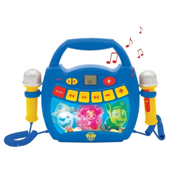 Paw Patrol Bluetooth-højttaler med lyseffekter. Mikrofoner og genopladeligt batteri