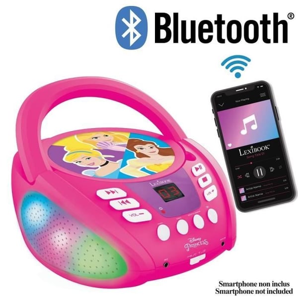 Disney Princess Bluetooth CD-spelare - Ljuseffekter - LEXIBOOK