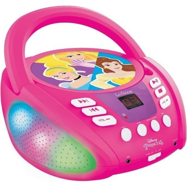 Disney Princess Bluetooth CD-spelare - Ljuseffekter - LEXIBOOK Disney Princess Bluetooth CD-spelare - Ljuseffekter - LEXIBOOK
