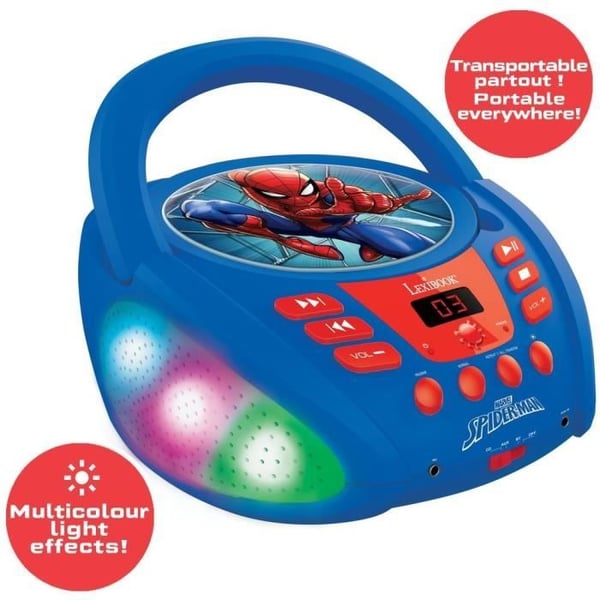 Hämähäkkimies Bluetooth-CD-soitin valotehosteilla
