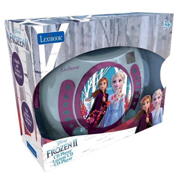 Frozen Bärbar CD-spelare med 2 mikrofoner - LEXIBOOK