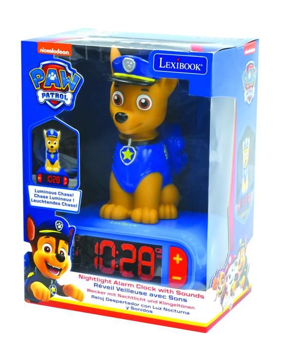 LEXIBOOK Digital Natlys Vækkeur - Paw Patrol - Chase 3D Lys og Lyd - Blå - Børne