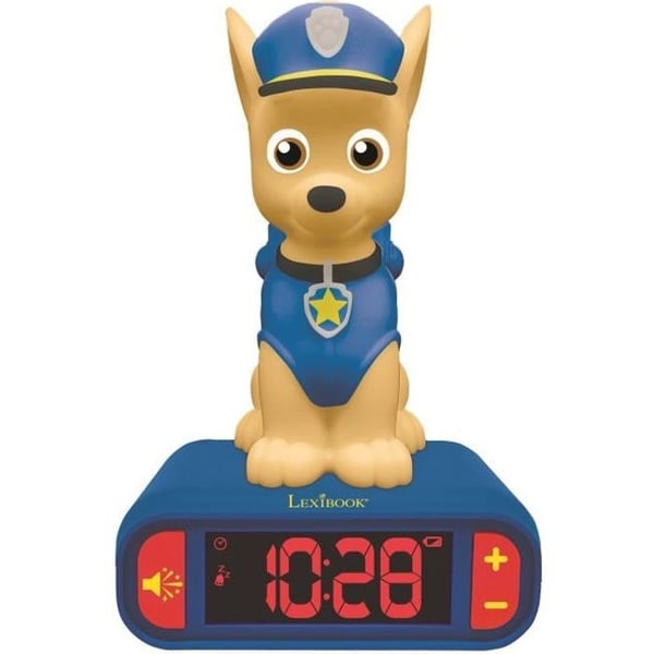 LEXIBOOK Digital Natlys Vækkeur - Paw Patrol - Chase 3D Lys og Lyd - Blå - Børne