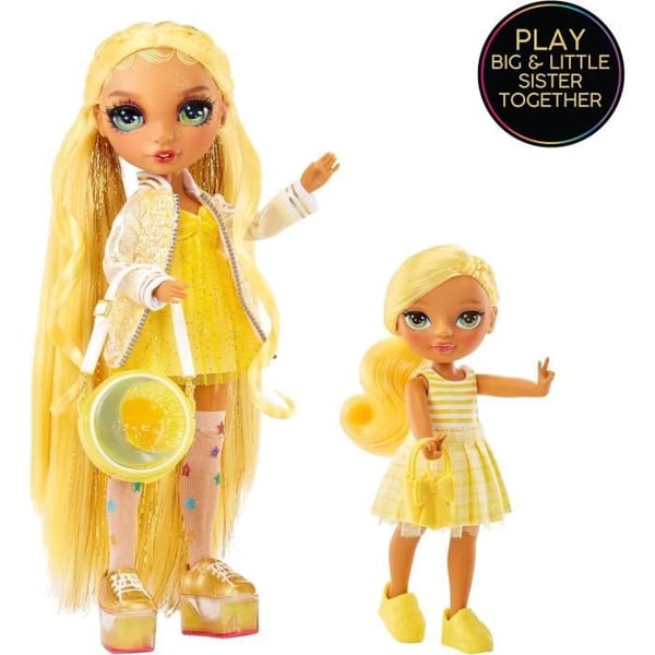 Rainbow High Littles - 15 cm dukke + kæledyr - gul - Fra 4 år