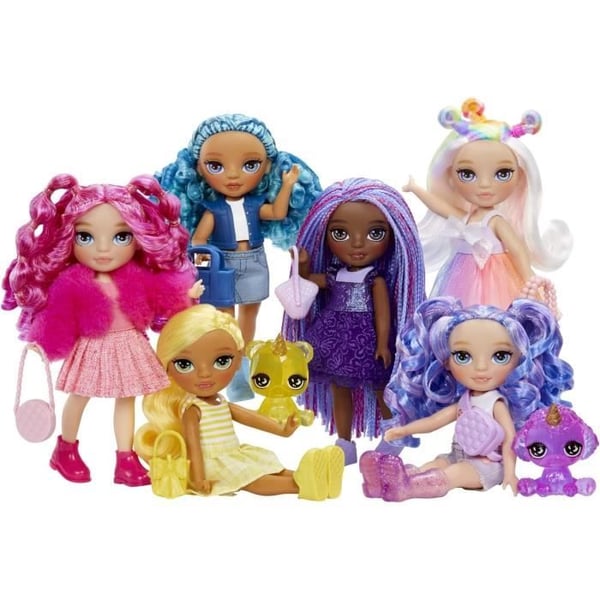 Rainbow High Littles - 15 cm dukke + kæledyr - gul - Fra 4 år