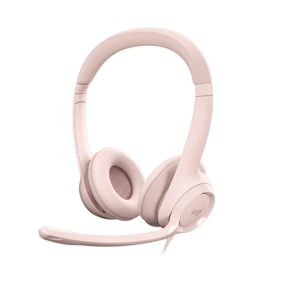 Kuulokemikrofoni - Langallinen - Logitech - H390 - Stereo. Sisäänrakennettu mikrofoni. Melunvaimennus - Vaaleanpunainen