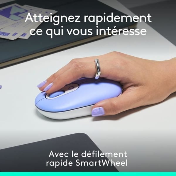 Hiiri - Langaton - Logitech - Pop Mouse - Lila