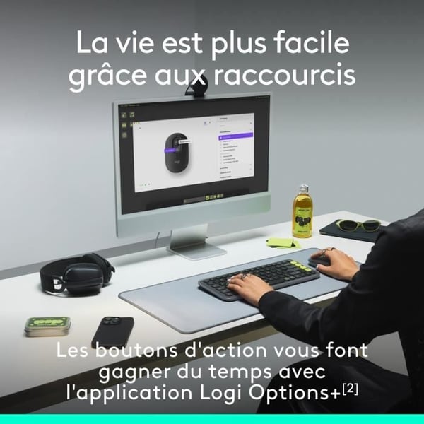 Hiiri - Langaton - Logitech - Pop Mouse - Lila