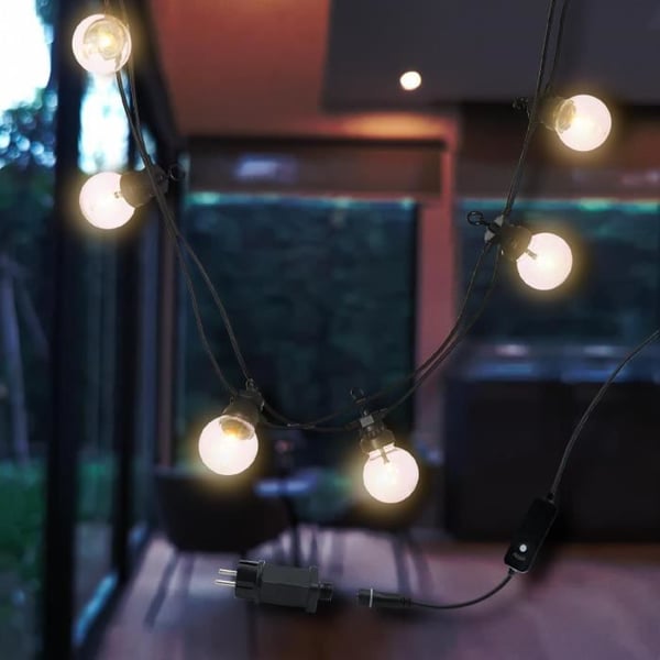 Party Klara Anslutningsbara Utomhusljusslinga - LUMI JARDIN - 20 LED Ljusslingor - Varmvita