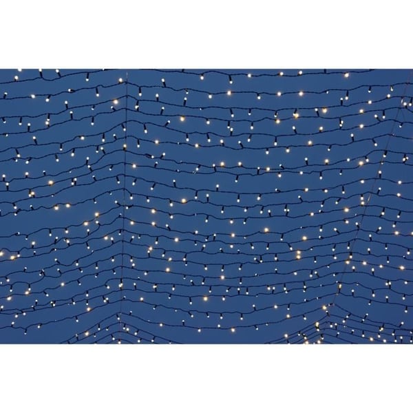 Yogy Solar solcellelampe guirlande - LUMI JARDIN - 200 LED'er - 1700 cm - Varm hvid