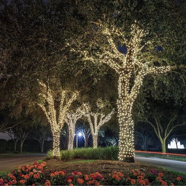 Yogy Solar solcellelampe guirlande - LUMI JARDIN - 200 LED'er - 1700 cm - Varm hvid