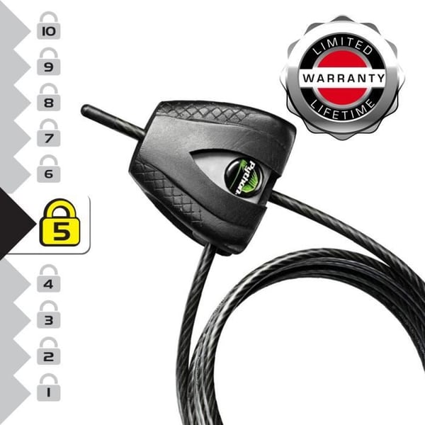 Master Lock 8417EURDPRO Patentoitu säädettävä vaijerilukko 30 cm - 1,8 m