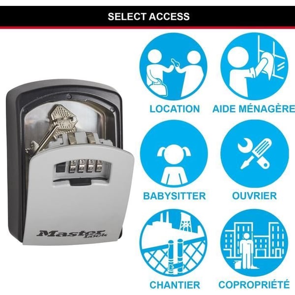 Masterlock säkerhetsskåp nyckellåda 5403EURD XL-format