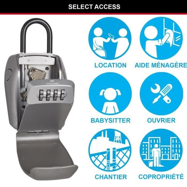 MASTER LOCK -avainlaatikko [parannettu turvallisuus] [kahvalla] - 5414EURD - Select Access Jaa avaimesi turvallisesti