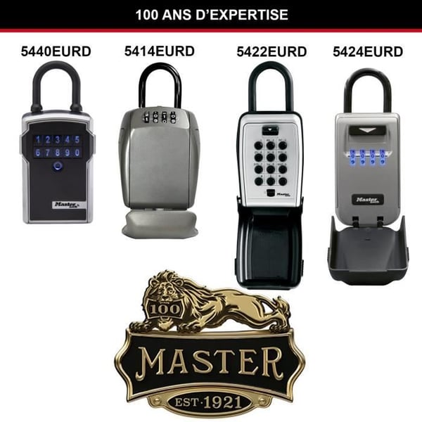 Säker nyckellåda - MASTER LOCK - Tryckknappar - Med handtag - Select Access Dela dina nycklar säkert