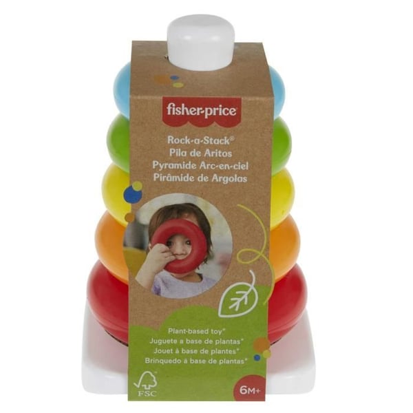 Fisher-Price - Regnbågspyramid - Leksak för tidigt lärande - Från 6 månader GRF09