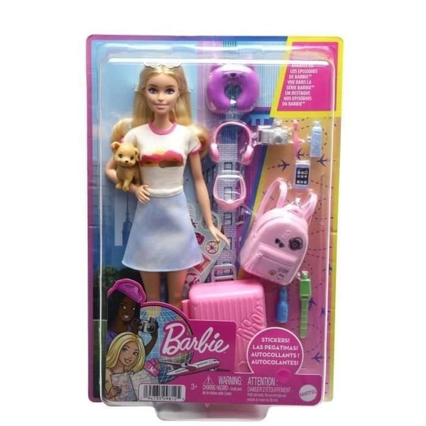 Barbie-Barbie on the Go-lekset med valp och tillbehör HJY18