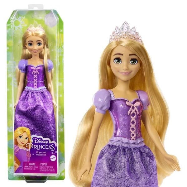 Rapunzel Dukke 29 cm. Mattel Disney Prinsesse Dukke Udklædning og Tilbehør HLW03
