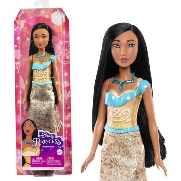 Pocahontas-dukke 29 cm. Mattel Disney Prinsesse-dukke, udklædning og tilbehør HLW07