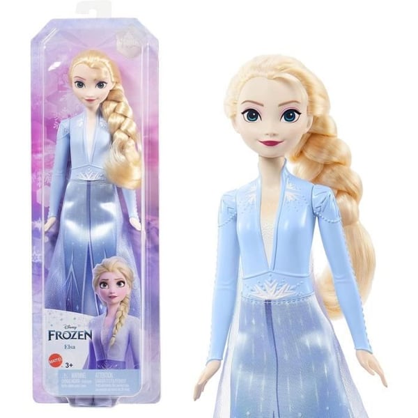 Frost 2 - Elsa - Mattel Disney-dukke med kjole og tilbehør HLW48