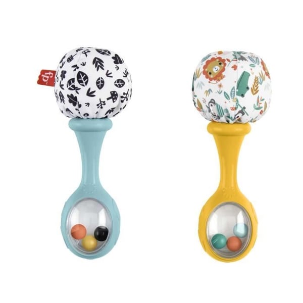 Fisher-Price-Mine Første Maracas-Aktivitetslegetøj 2 rangler fra 3 måneder HMF34