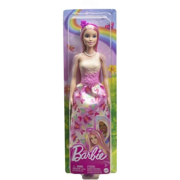 Barbie havfruedukker med farverigt hår og finne og pandebånd HRR08