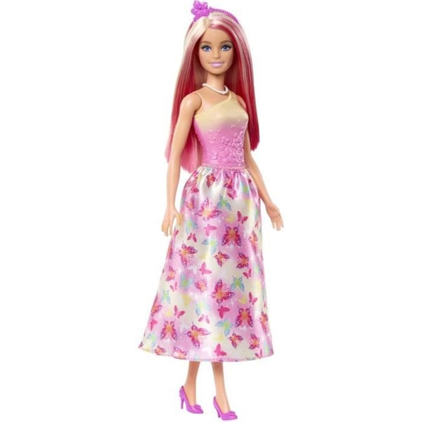 Barbie havfruedukker med farverigt hår og finne og pandebånd HRR08