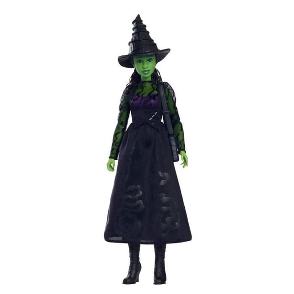 Mattel Wicked Elphaba -nukke irrotettavilla asusteilla ja vaatteilla - Wicked - HXT62