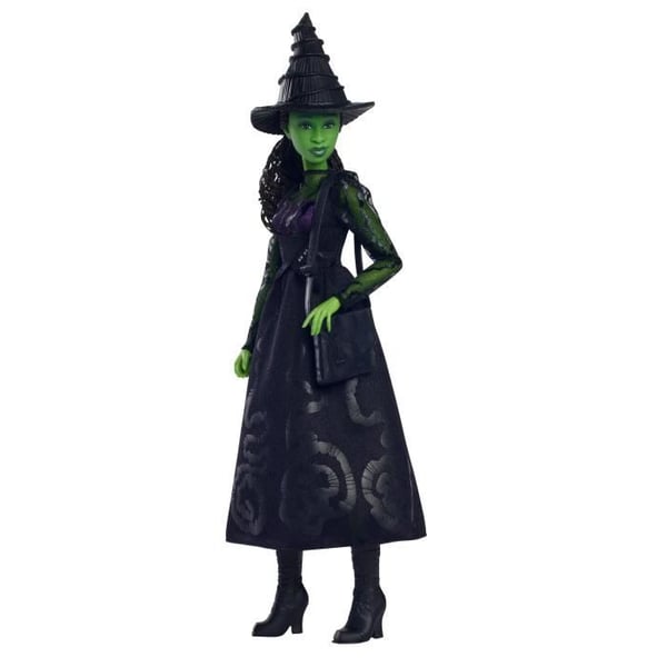 Mattel Wicked Elphaba -nukke irrotettavilla asusteilla ja vaatteilla - Wicked - HXT62