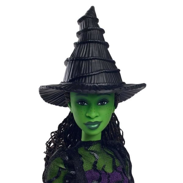 Mattel Wicked Elphaba -nukke irrotettavilla asusteilla ja vaatteilla - Wicked - HXT62