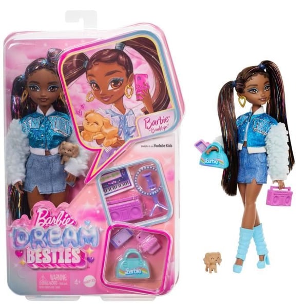 BARBIE Dream Team "Brooklyn" - Dukke og 8 tilbehør - Barbie - HYC22
